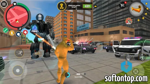 Rope Hero: Vice Town Mod APK free shopping