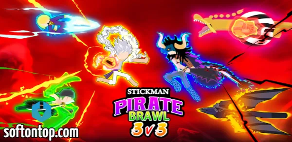 Stickman Pirates Brawl 3v3
